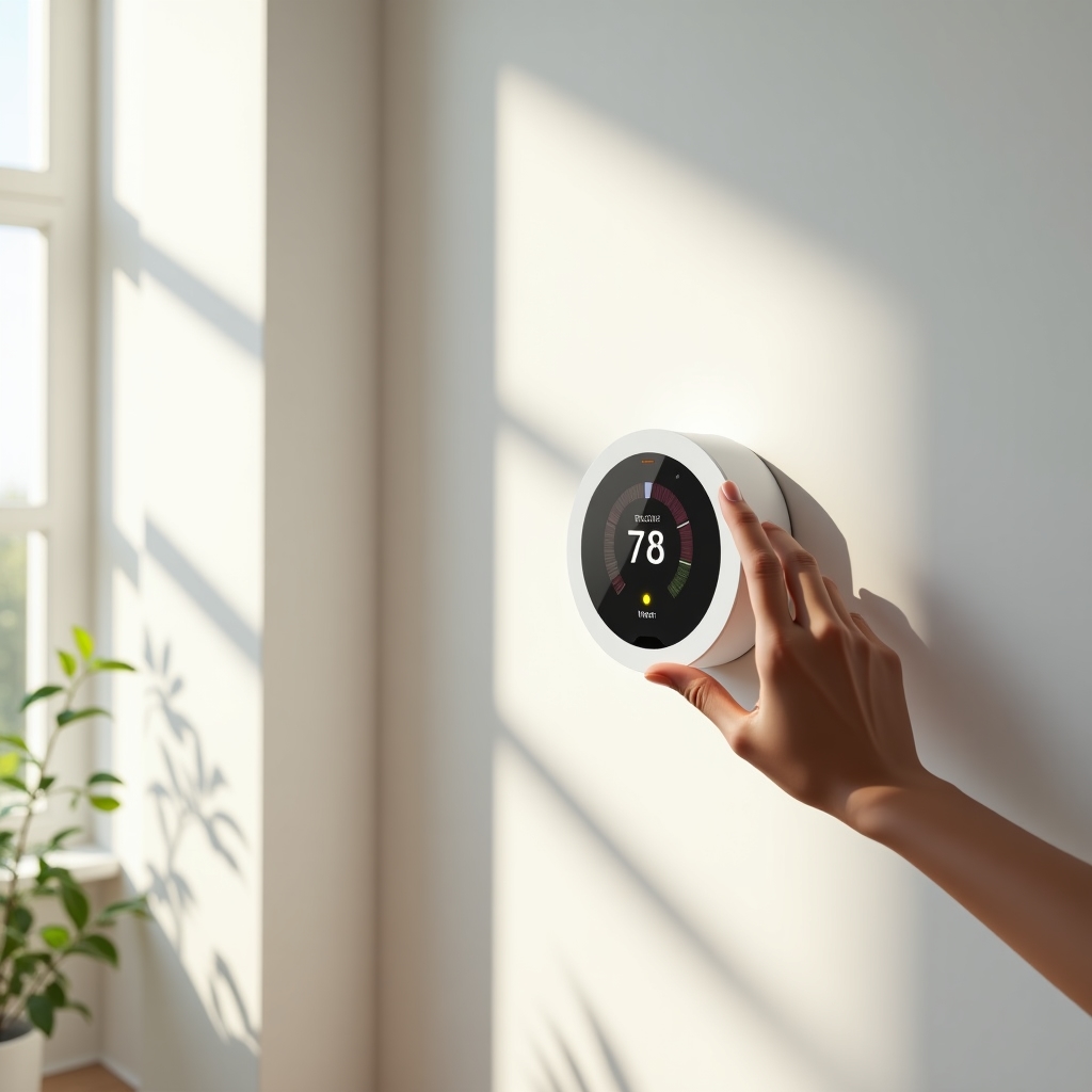 Smart thermostat with durable premium finish design